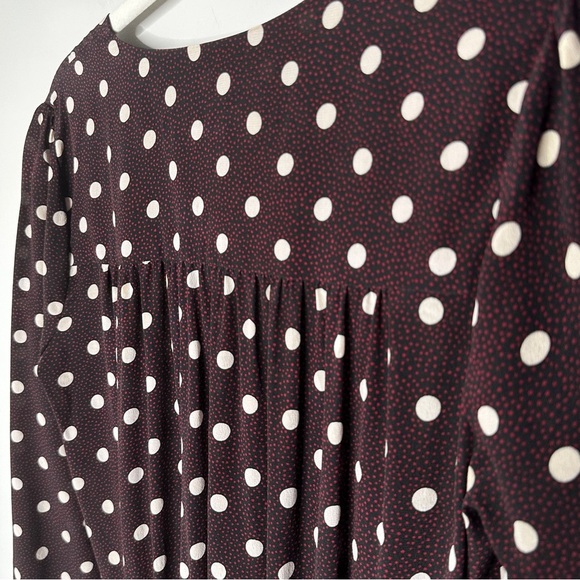 Vernoica Beard Size 2‎ Silk Lou Lou Ruched Flounce Mini Dress Quiet Luxury Clean - Picture 14 of 15